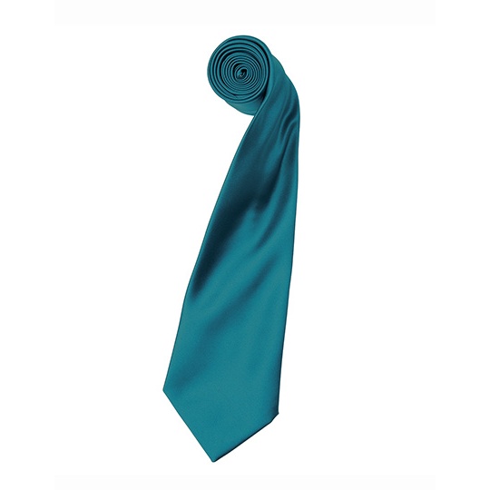 Krawat Klasyczny Satynowy PW750 - Teal (ca. Pantone 3155C)