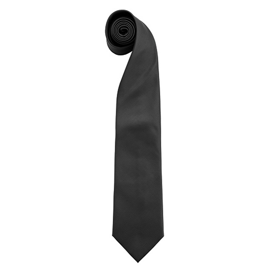 Krawat Klasyczny Poliester PW765 - Black (ca. Pantone Black C)