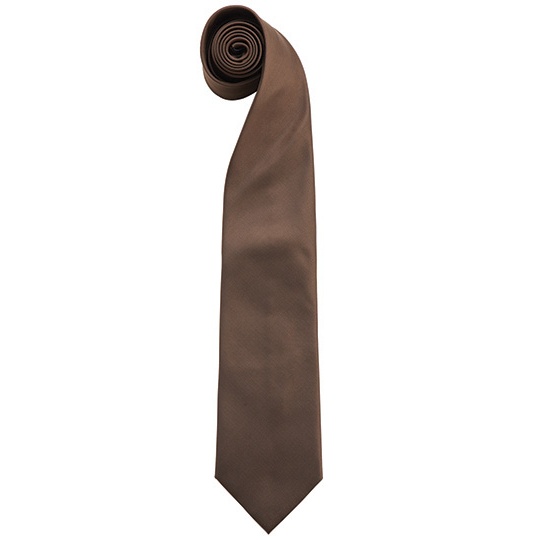 Krawat Klasyczny Poliester PW765 - Brown (ca. Pantone 476C)