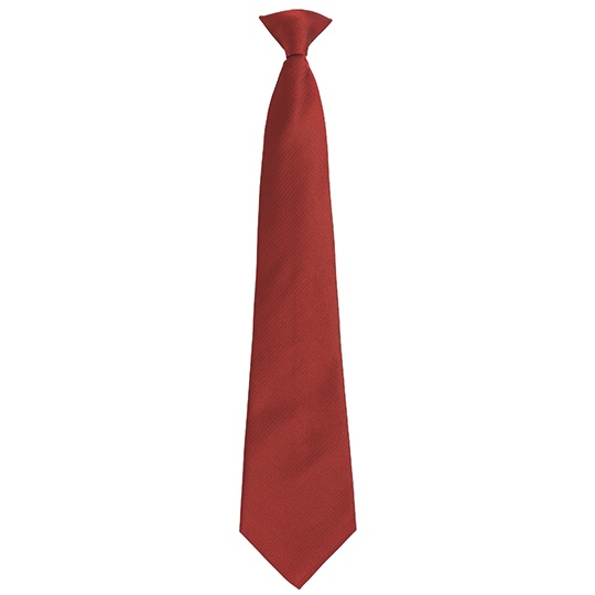 Krawat na klips poliester PW785 - Burgundy (ca. Pantone 200C)