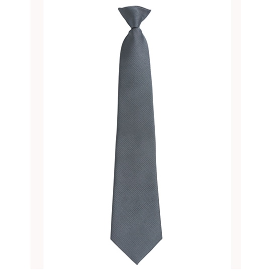 Krawat na klips poliester PW785 - Dark Grey (ca. Pantone 431C)