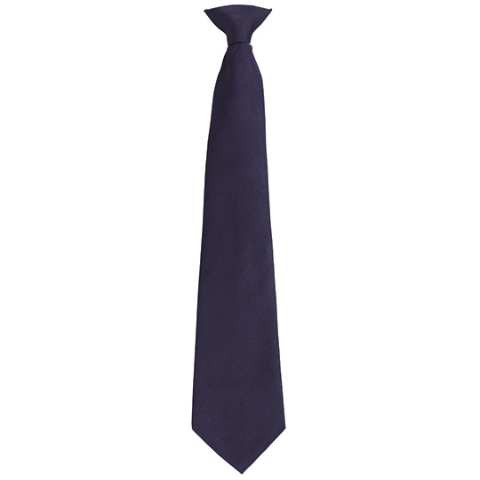 Krawat na klips poliester PW785 - Navy (ca. Pantone 533C)