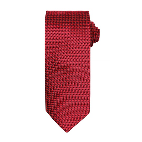 Krawat w kratke Poliester PW787 - Red