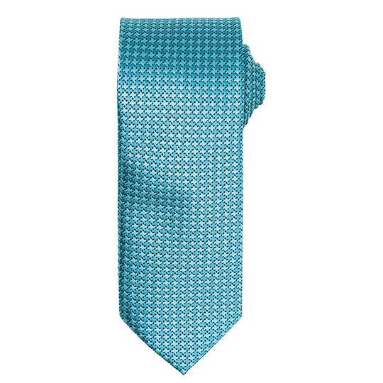 Krawat w kratke Poliester PW787 - Turquoise (ca. Pantone 7703C)