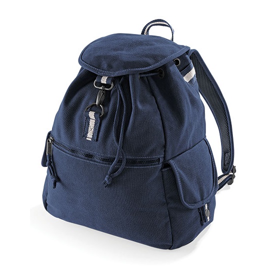 Plocienny plecak vintage QD612 - Vintage Oxford Navy