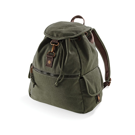 Plocienny plecak vintage QD612 - Vintage Military Green