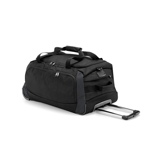 Torba Podrozna na Kolkach Poliester QD970 - Black & Dark Graphite