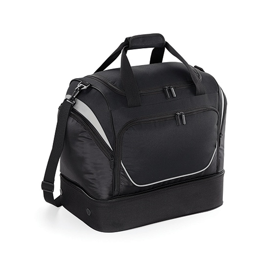 Sportowa torba dwukomorowa QS285 - Black & Light Grey