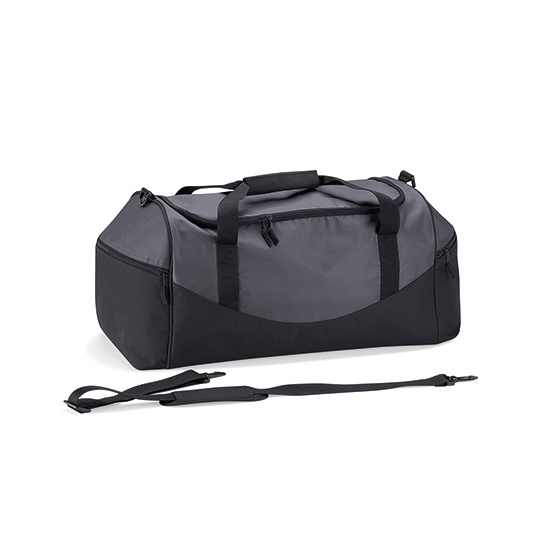 Torba Sportowa Klasyczna Poliester 55L QS70 - Graphite Grey & Black