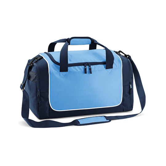 Torba sportowa 30L z przegrodą na buty QS77 - Sky Blue & French Navy