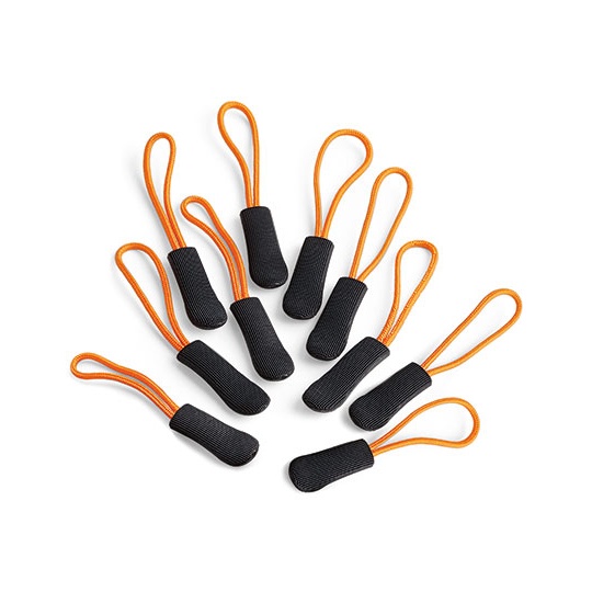 Zestaw 10 uchwytów do zamków błyskawicznych QX505 - Orange