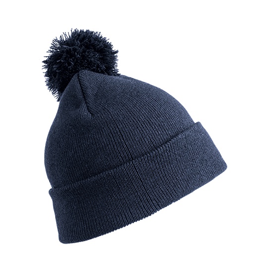 Czapka Klasyczna Akrylowa z Pomponem RC028 - Navy