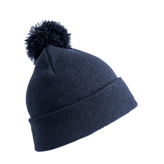 Czapka Dziecieca Akrylowa z Pomponem Miekka w Dotyku RC028J - Navy