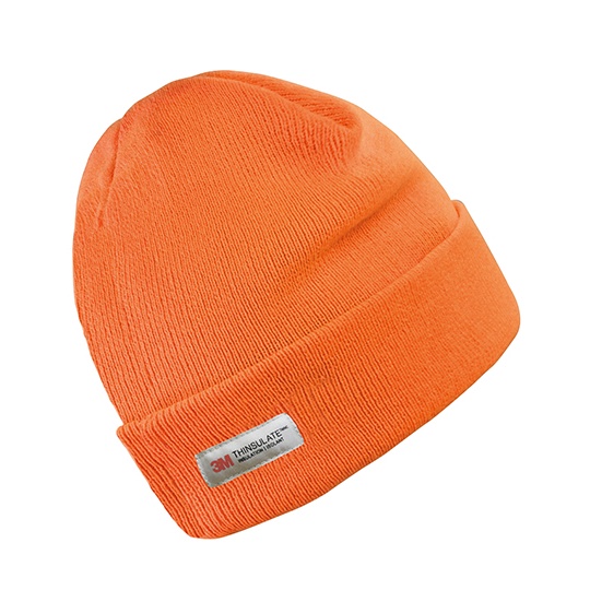 Czapka Zimowa Akrylowa Ocieplana RC133 - Fluorescent Orange