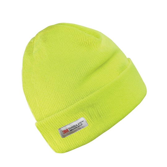 Czapka Zimowa Akrylowa Ocieplana RC133 - Fluorescent Yellow