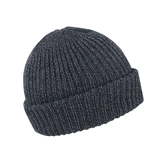 Czapka Dopasowana Akrylowa Ciepla RC159 - Heather Grey Fleck