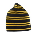Czapka Dwustronna Dzianinowa Ciepla RC354 - Black & Gold & Black