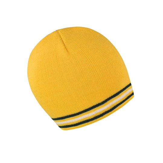 Czapka Dzianinowa Akrylowa RC368 - Gold & Green