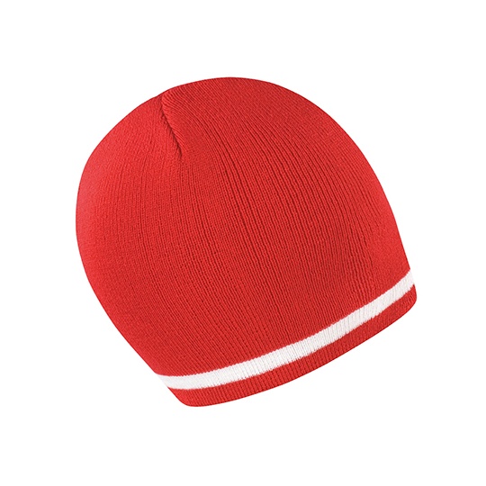 Czapka Dzianinowa Akrylowa RC368 - Red & White