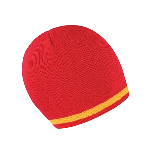 Czapka Dzianinowa Akrylowa RC368 - Red & Yellow