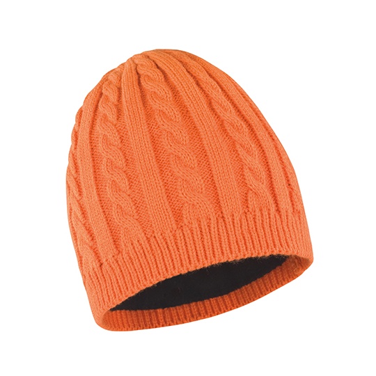 Czapka Przedluzona Dzianinowa z Polarowa Podszewka RC370 - Burnt Orange