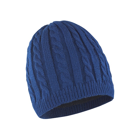 Czapka Przedluzona Dzianinowa z Polarowa Podszewka RC370 - Navy