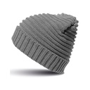 Czapka z warkoczowym sciegiem RC376 - Grey & Black