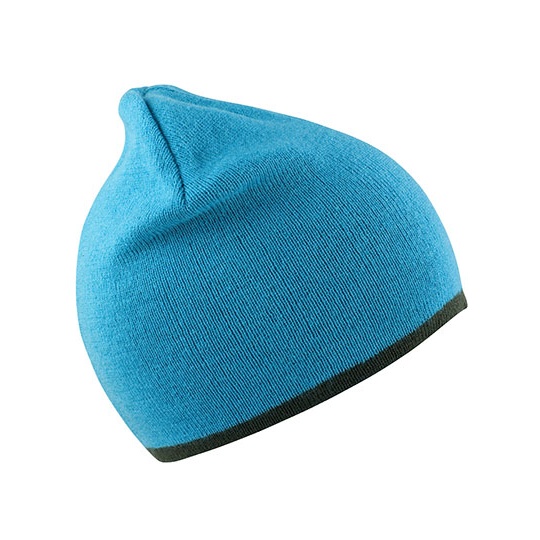 Czapka Dwustronna Akrylowa Bez Mankietu RC46 - Aqua & Grey