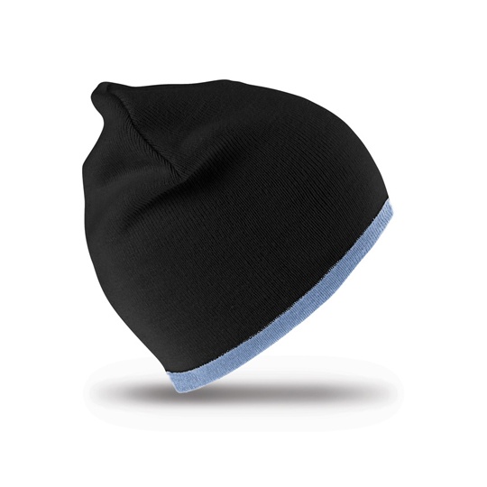 Czapka Dwustronna Akrylowa Bez Mankietu RC46 - Black & Sky