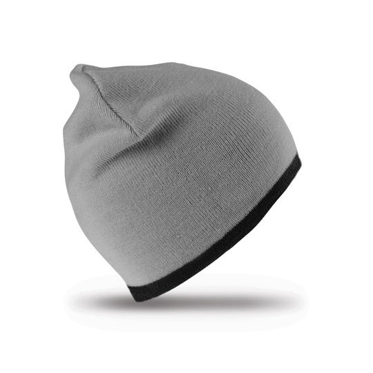 Czapka Dwustronna Akrylowa Bez Mankietu RC46 - Grey & Black