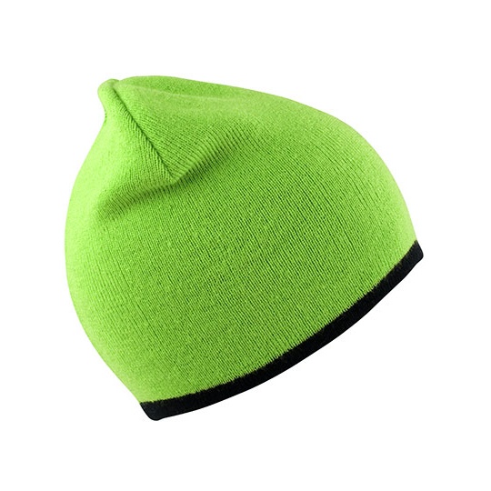 Czapka Dwustronna Akrylowa Bez Mankietu RC46 - Lime & Black
