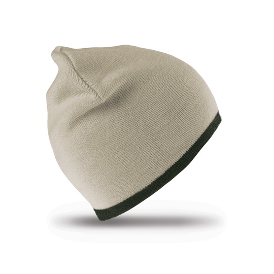 Czapka Dwustronna Akrylowa Bez Mankietu RC46 - Stone & Olive Green
