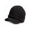 Czapka Dzianinowa Akrylowa z Daszkiem RC60 - Black