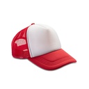 Czapka Truckerka 5-panelowa z Siatka RH089 - Red & White