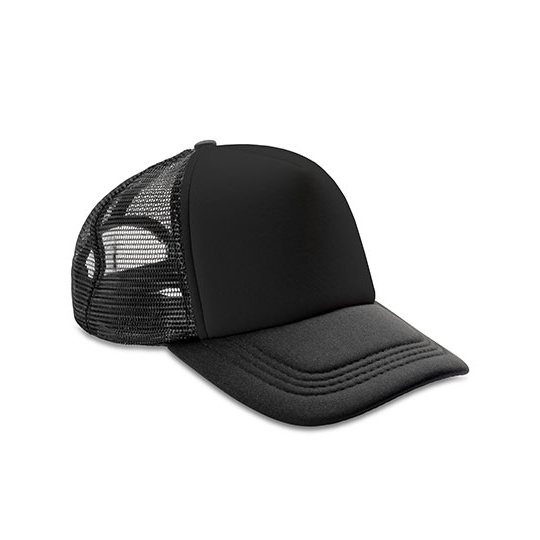 Czapka Truckerka 5-panelowa z Siatka RH089 - Black & Black