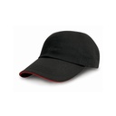 Czapka 6-panelowa Niski Profil Czesana Bawełna RH10P - Black & Red