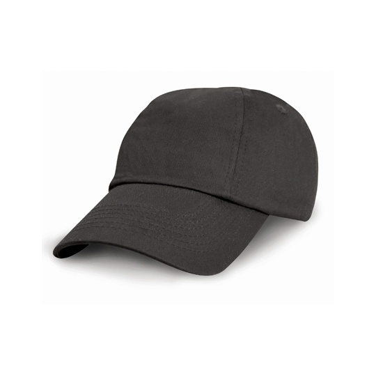 Czapka Dziecieca 6-panelowa Niski Profil Bawelniana Twill RH18J - Black