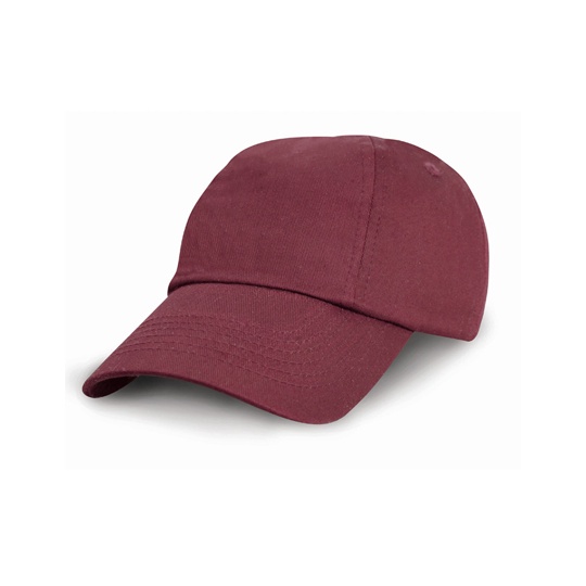 Czapka Dziecięca 6-panelowa Niski Profil Bawełniana Twill RH18J - Burgundy