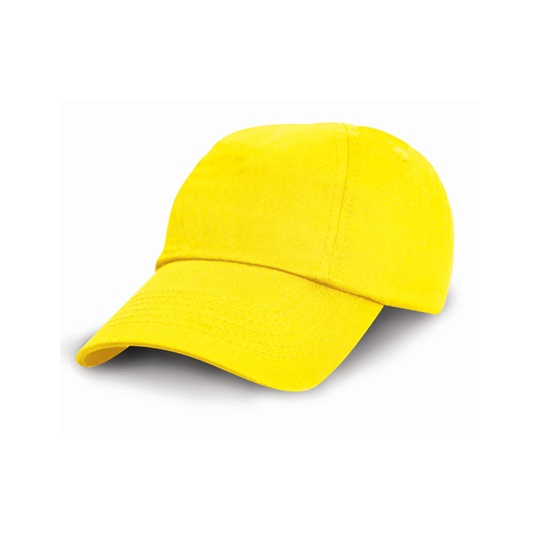 Czapka Dziecieca 6-panelowa Niski Profil Bawelniana Twill RH18J - Yellow
