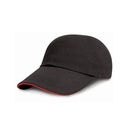 Czapka 6-panelowa Niski Profil Czesana Bawełna Drill RH24PJ - Black & Red