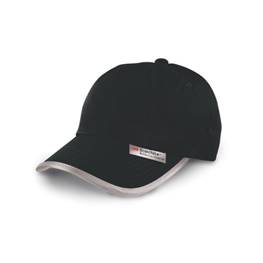 Czapka 6-panelowa Niski Profil Nylon Odblaskowa RH35 - Black