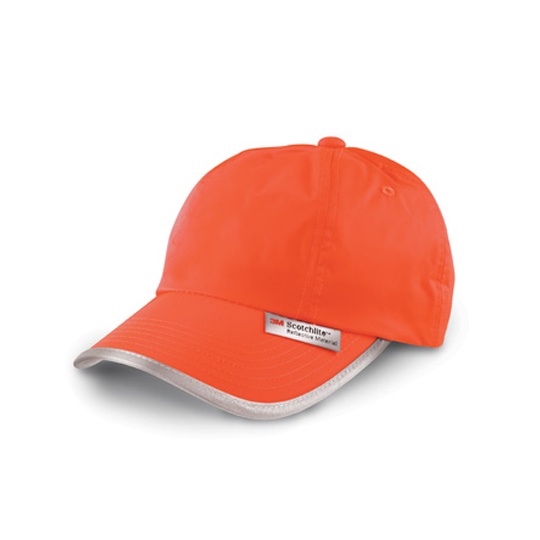 Czapka 6-panelowa Niski Profil Nylon Odblaskowa RH35 - Fluorescent Orange