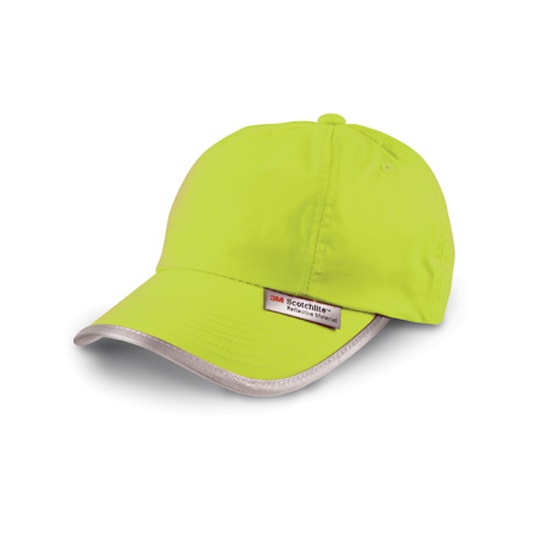 Czapka 6-panelowa Niski Profil Nylon Odblaskowa RH35 - Fluorescent Yellow