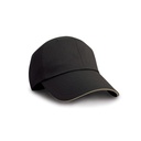Czapka 6-panelowa jodelkowa bawełniana RH38 - Black & Tan