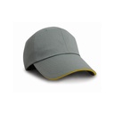 Czapka 6-panelowa jodelkowa bawełniana RH38 - Grey & Yellow