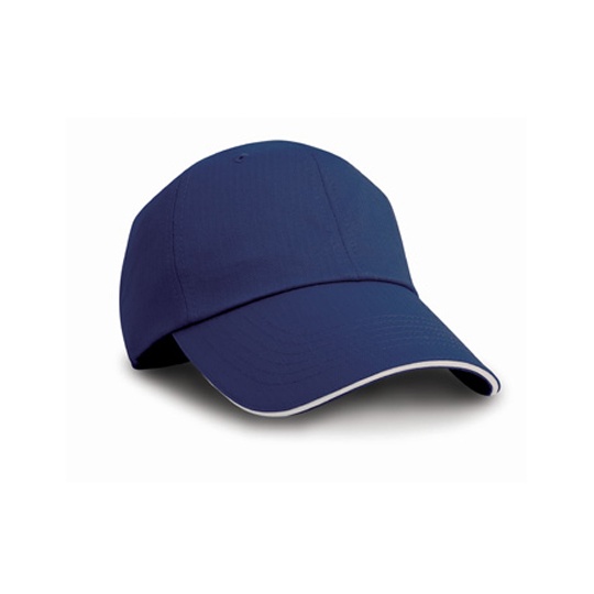 Czapka 6-panelowa jodełkowa bawełniana RH38 - Navy & White