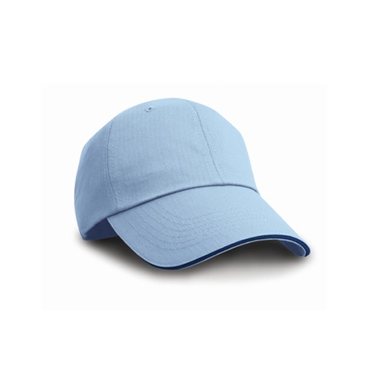 Czapka 6-panelowa jodelkowa bawełniana RH38 - Sky & Navy