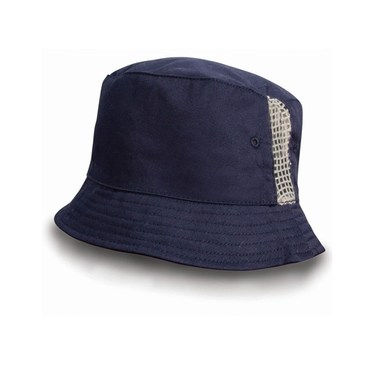 Kapelusz Bucket Bawelniany z Siatka RH45 - Navy