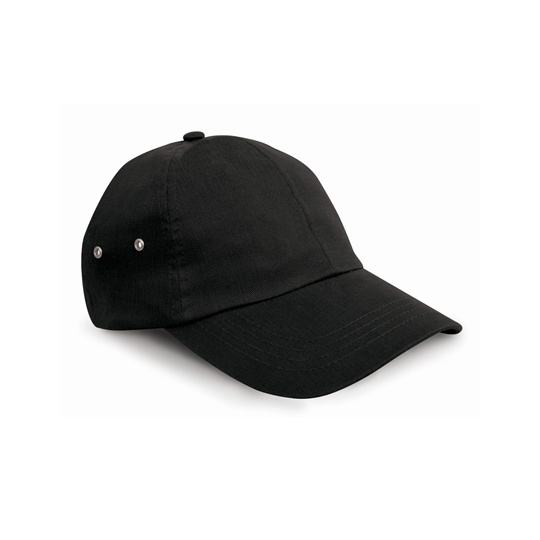 Czapka 6-panelowa Bawelniana RH63 - Black