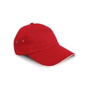 Czapka Niski Profil Bawełniana 5 panelowa RH72 - Red & White